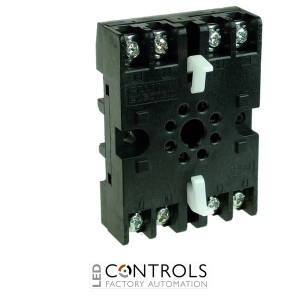 STD-8 IMO Relay Socket (Base) + Clip Din Rail Mount, 8 Pin
