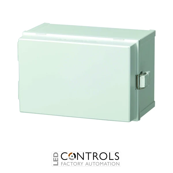 8113331 Fibox CAB PC 203018 G Cabinet, Polycarbonate, Grey door Latch on the short side