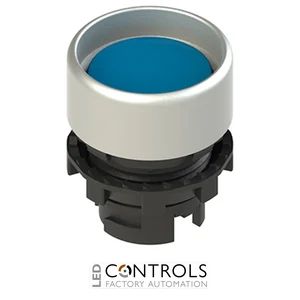 E2 1PL1P6290 Pizzato Illuminated blue booted pushbutton