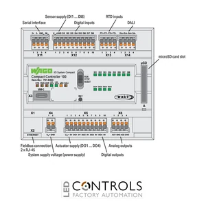 751-9403 Wago Compact 100 PLC with 2 Analogue/8 Digital Inputs  4 Digital Outputs - image 6