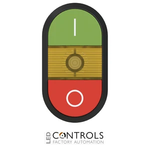 1SFA611142R1103 ABB MPD13-11Y Double Pushbutton I/O with Yellow Indicator
