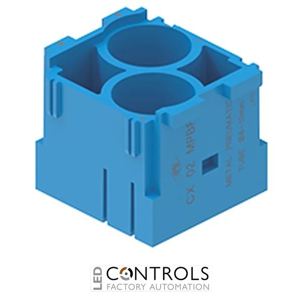CX 02 MPBF ILME Female Modular unit with 2 seats for metal pneumatic contacts>