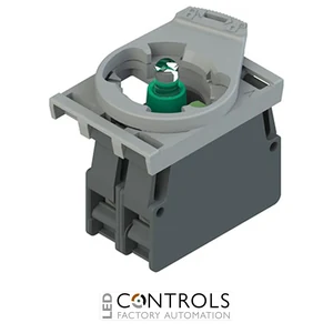 E2 AC-XXBC0031 Pizzato Complete unit with green LED holder, contact block 1NO and fixing adapter