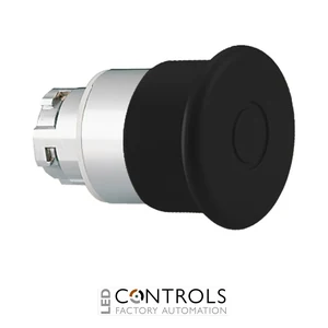 8LM2TB6242 - BLACK MUSHROOM-HEAD PUSH/PULL BUTTON