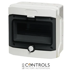E-08W IMO 8 Way IP65 Enclosure 200x200x120, Transparent Door