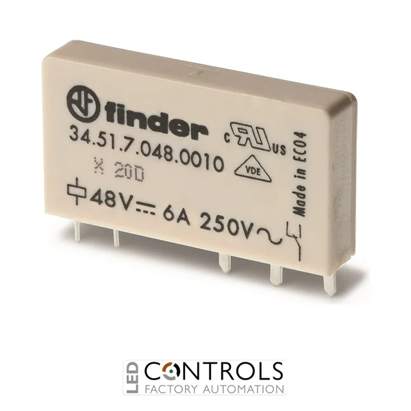 34.51.7.012.5010 Finder Electromechanical relay 1pole 6A DC 12V