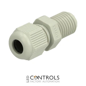 7016533 Fibox GPA M12-L Cable gland (IP 68 - 5 bar), M12x1,5 for cable 3-6 mm
