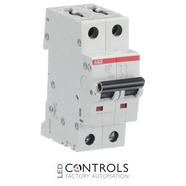 S202-D4 Miniature Circuit Breaker - 2P - D - 4 A