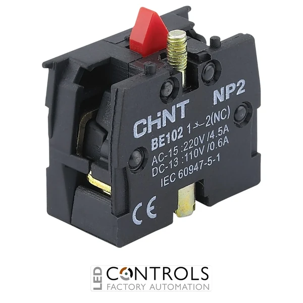np2-be102 chint nc contact block 22mm