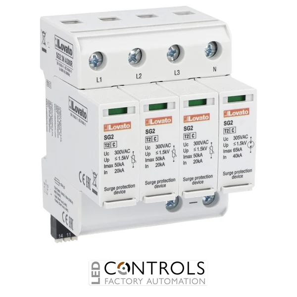 SG23NA300R - SURGE PROTECTION DEVICE TYPE 2 3P+N PLUGIN + RELAY