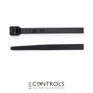 HFC140-B Partex non-releasable nylon cable tie, 140mm x 3.6mm, Black, pack 100