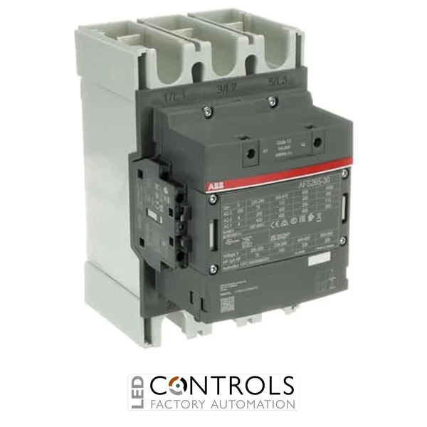 1SFL547082R1312 ABB AFS265-30-12-13 265A Safety Contactor, 3 Pole 3NO, 1NO 2NC Auxiliary Contacts, 100-250V AC/DC Coil