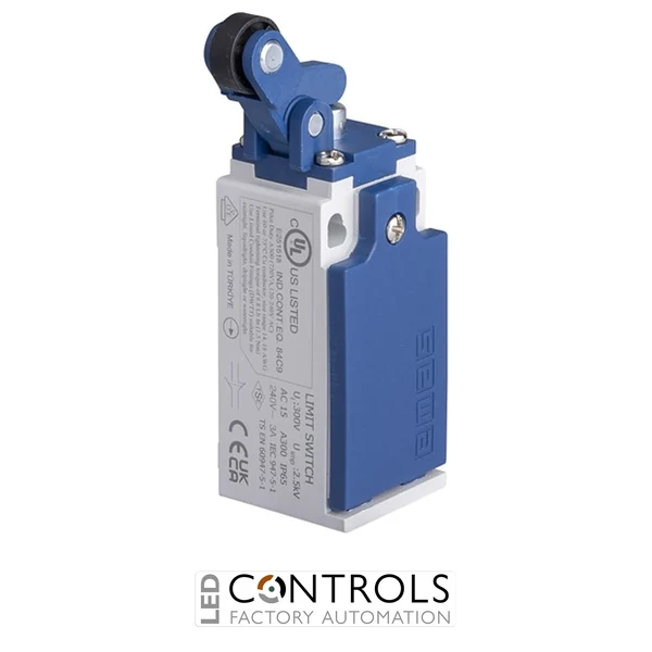 EMAS L5K13MIP411 EMAS L5 SERIES LIMIT SW. SNAP ACTION 1NC+1NO-PLASTIC ROLLER