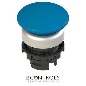 E2 1PU2F6490 Pizzato Spring-return blue mushroom pushbutton