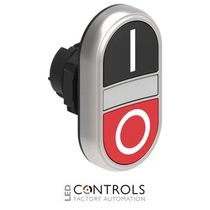 LOVATO LPCBL7122 PULSANTE DOPPIO NERO/ROSSO SIMBOLI I-O