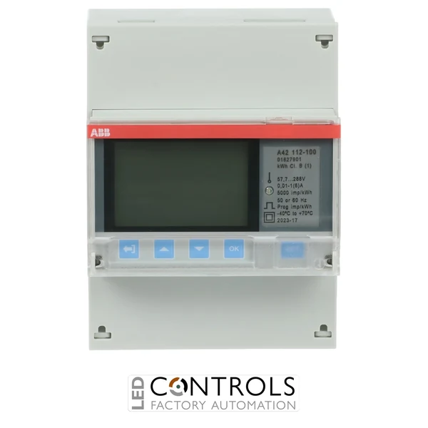 2CMA170510R1000 ABB A42 112-100 CT-Connected Single-Phase RS-485 Modbus Energy Meter