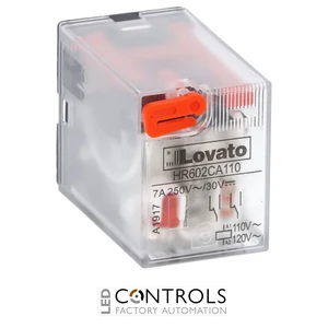 HR602CA110 - INDUSTRIAL RELAY 2C/O 7A 110VAC + LED