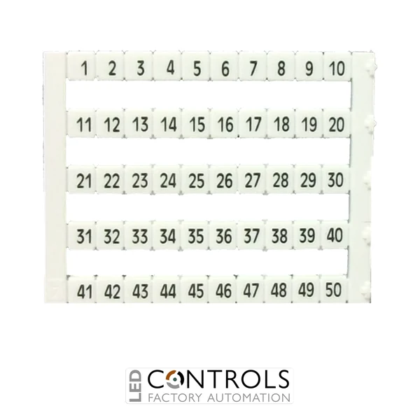MT5-1-50 IMO Marker 5 x 5 mm White, Printed 1-50