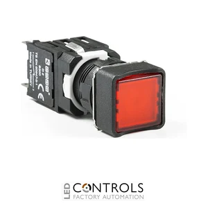 EMAS D200KDK EMAS D SERIES SQUARE PUSH BUTTON RED 1NC