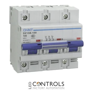 chint mcb dz158-3-100 100a 3 pole 10ka
