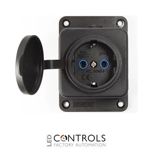 EMAS EKS116PG1 EMAS RUBBER WALL SOCKET 1X 16A