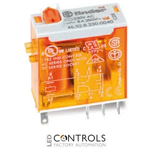 FINDER 2C/O Miniature industrial relay 8PIN 110VAC LED/TEST/FLAG 8A 2pole
