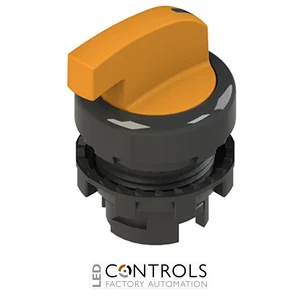 E2 1SL23ACH81AB Pizzato Illuminated long handle selector, 3 positions orange with marking