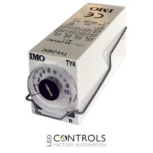 TY4-24AC IMO Timer Relay 24VAC coil, 4PCO 6A, 0.1s to 100h