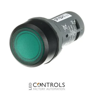 1SFA619100R1212 ABB CP1-12G-10 Green Illuminated Compact Pushbutton 1NO 110-130V AC/DC - image 2