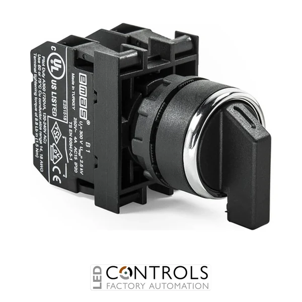 EMAS B101S30 EMAS B SELECTOR SWITCH NON ILLUMINATED 2NO STABLE (2-0-1)