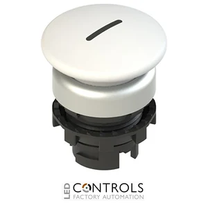 E2 1PU2F249L2 Pizzato Spring-return white mushroom pushbutton with marking