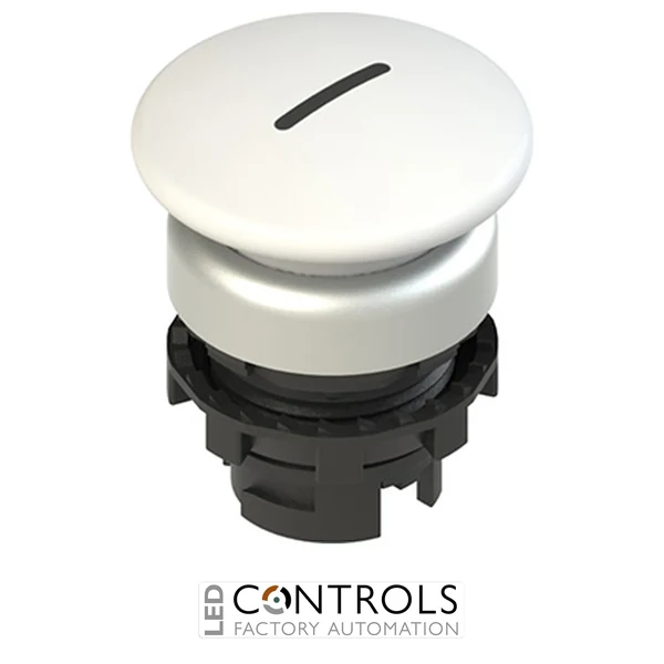 E2 1PU2F249L2 Pizzato Spring-return white mushroom pushbutton with marking