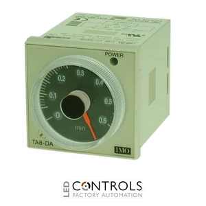 TA8-DA100-230AC IMO Panel Mount Timer 0.06m-12m, Double Pole CO 5A, 8 Pin