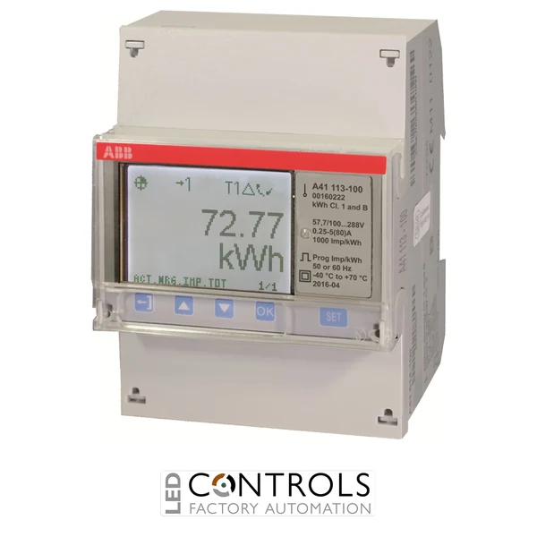 2CMA100240R1000 ABB A41 113-100 Single-Phase Direct-Connected 80 A Energy Meter with M-Bus