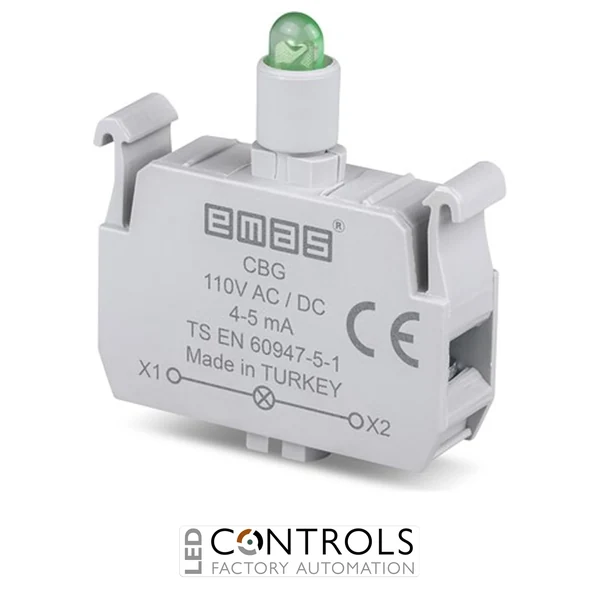 EMAS CBG EMAS C SIGNAL BLOCK GREEN LED 110 V DC