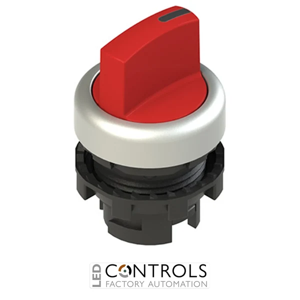 E2 4SE13GCE39AB Pizzato Short handle selector, 3 positions red with marking