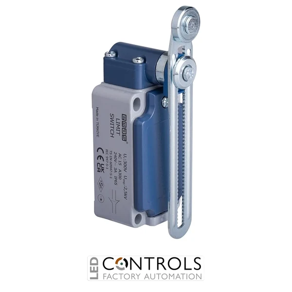EMAS L52K13MEM123 EMAS L52 SERIES LIMIT SW. SNAP ACTION 1NC+1NO LONG METAL ROLLER