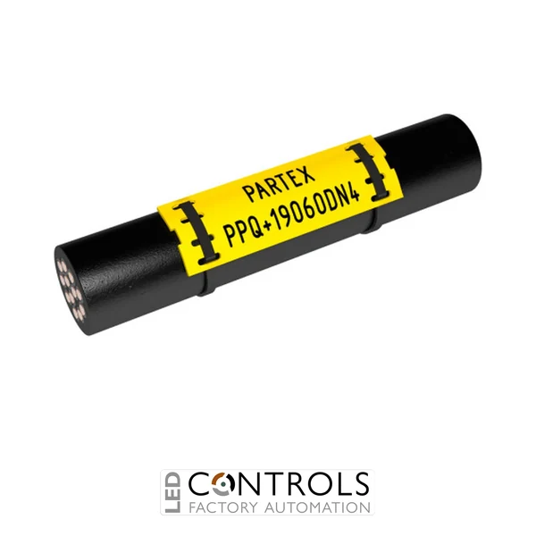 PPQ+19060DN4 Partex PPQ cable-tie marker, 19 x 60mm, Yellow, pack 330 markers / 20m roll