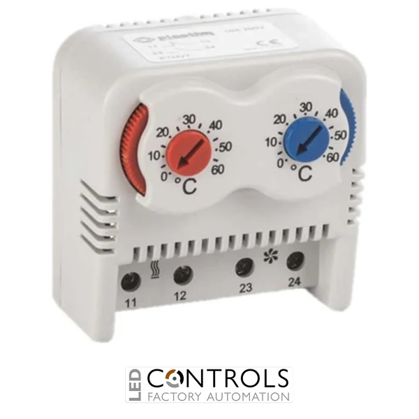 PTHVT ETE Double Control Panel Thermostat (0 °C to +60 °C)