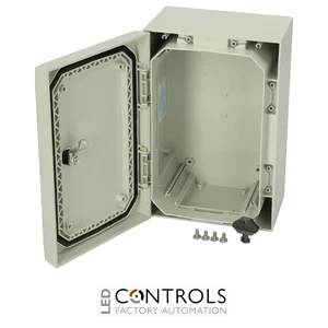 8120002 Fibox ARCA 302015 Cabinet, Polycarbonate Grey cover, 1-point locking, hinges on the long side