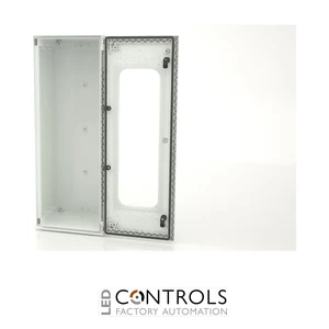 BRES-83P-3L-DC Safybox GRP Electrical Enclosure IP66 3 position lock with a Glazed Door 800Hx300Wx230D
