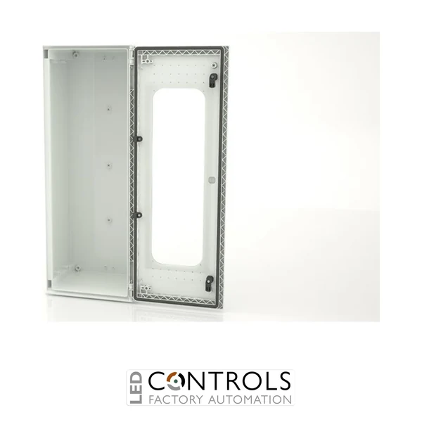 BRES-83P-3L-DC Safybox GRP Electrical Enclosure IP66 3 position lock with a Glazed Door 800Hx300Wx230D