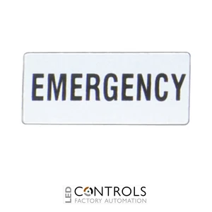 8LM2TAGB220 - """LABEL """"EMERGENCY"""""""