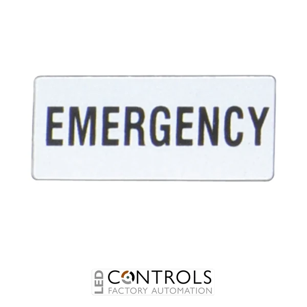 8LM2TAGB220 - """LABEL """"EMERGENCY"""""""