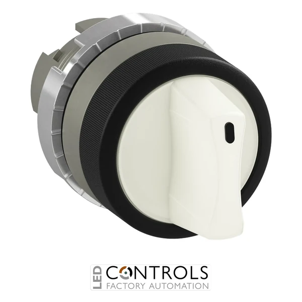 1SFA184617R9105 ABB P9MSLZ1B White Illuminated 3-Position Maintained/Momentary Selector Switch