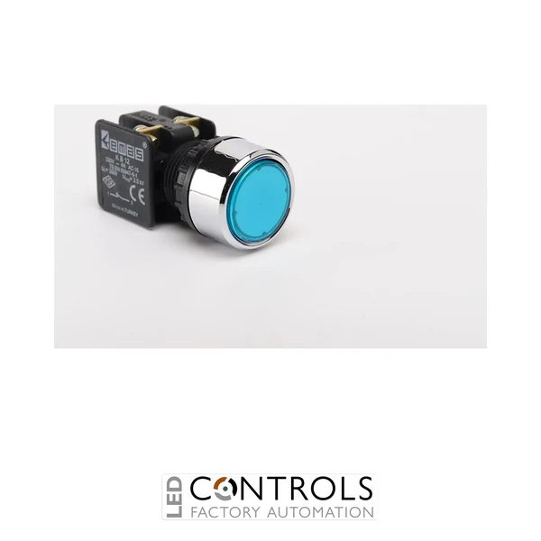 EMAS KB12DM EMAS KB FLUSH PUSH BUTTON 22M STOP(1NC) BLUE