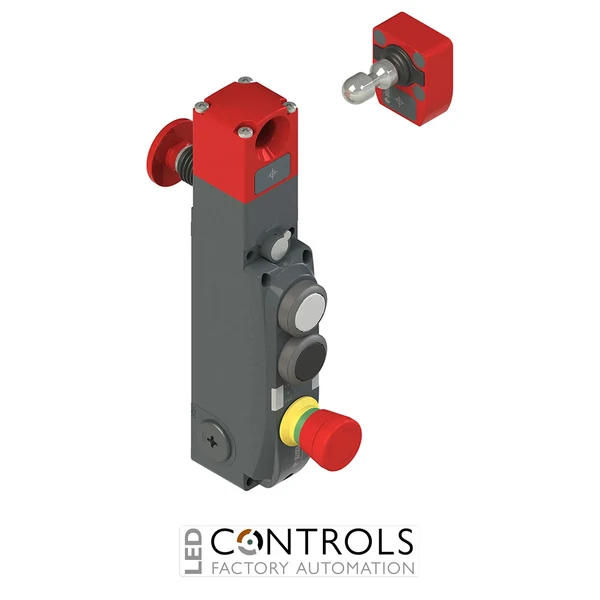 NG 2D7E321D-F30 Pizzato NG series safety switch with lock and integrated control devices, with actuator