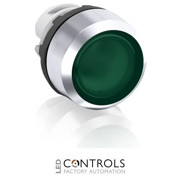 abb maintained green illuminated flush push button 22mm mp2-31g