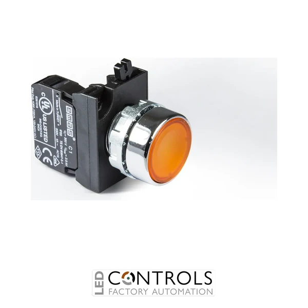 EMAS CM100DS EMAS CM FLUSH PUSH BUTTON 1NO YELLOW WITH NUT