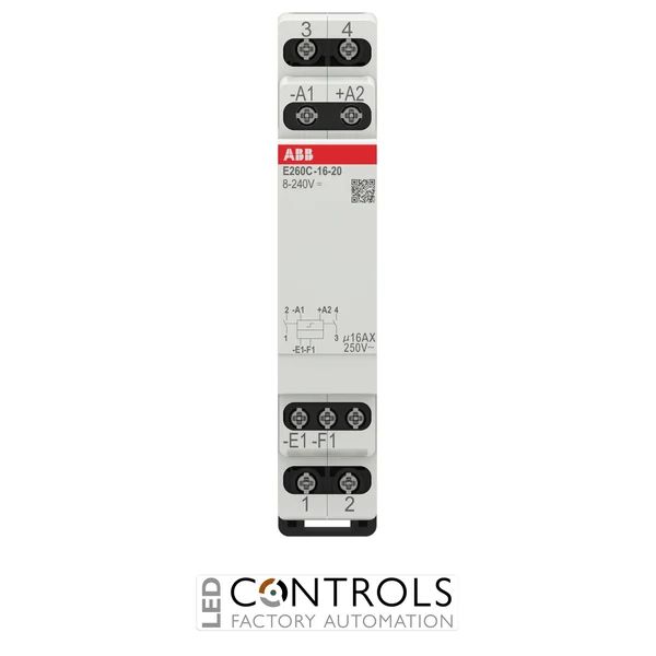 2CCG000973R0001 ABB E260C-16-10 Electronic Latching Relay 1NO 16 A Central ON/OFF